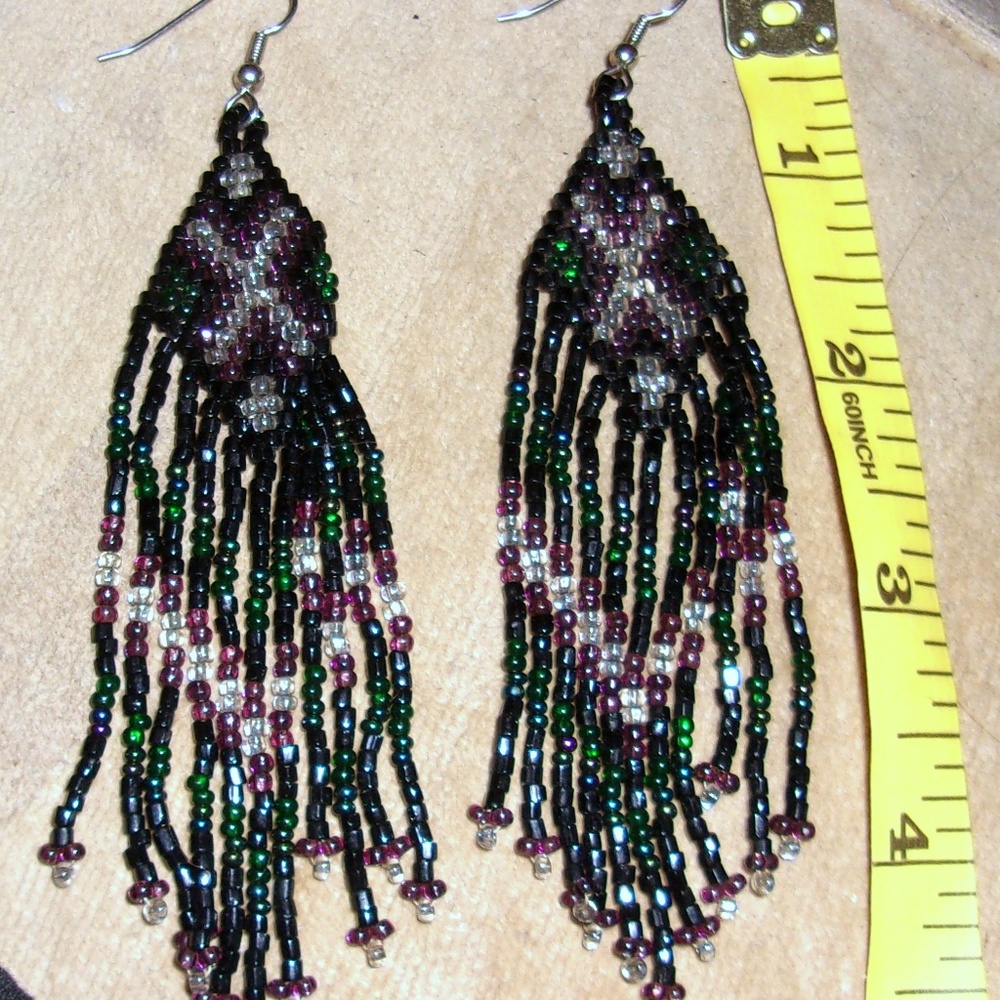 4 FOR $40~VtgAztec-Like Design Hippie 4 1/2" LONG